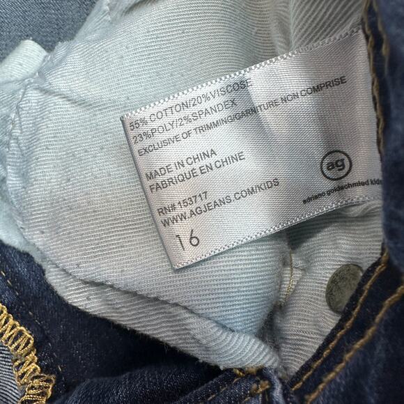AG Adriano Goldschmied Jeans The James Slim Straight Kids 16 Blue Mid Rise Denim - Picture 4 of 9